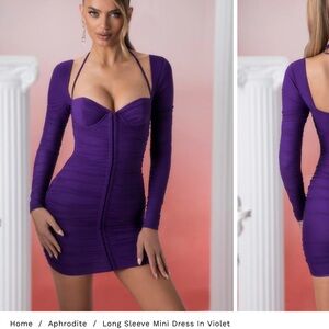 Dark purple mini dress